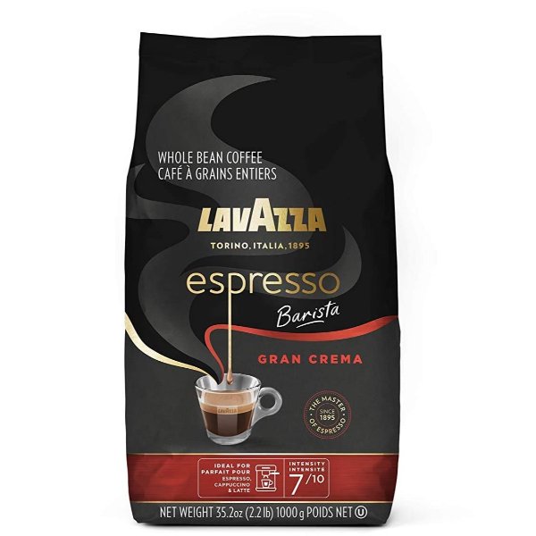 Lavazza Espresso Barista Gran Crema Whole Bean Coffee 2.2 LB