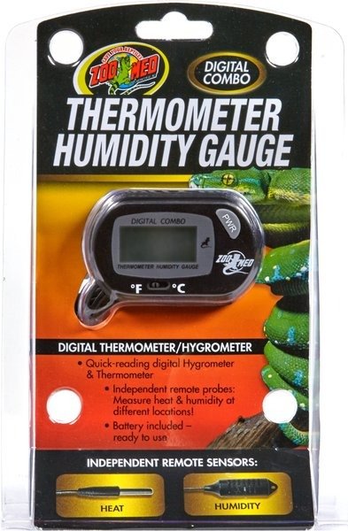 Zoo Med Digital Combo Reptile Terrarium Thermometer Humidity Gauge