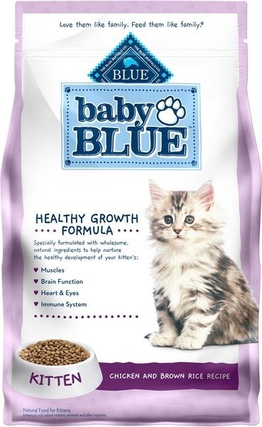 Baby Blue Healthy Growth Formula Natural Chicken & Brown Rice Recipe Kitten Dry Food