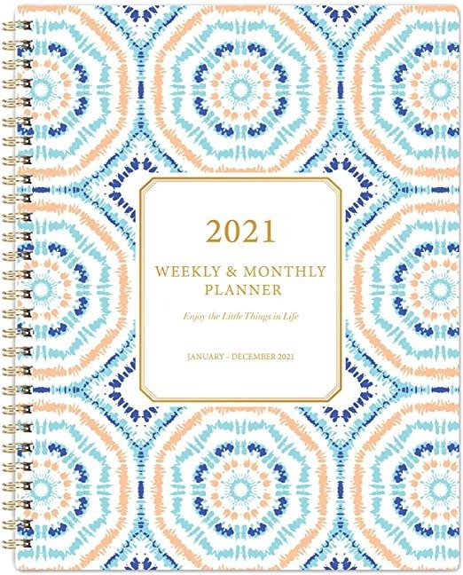 Planner 2021 - Weekly & Monthly 2021 Planner with Thick Paper, 8"x10", from Jan 2021- Dec 2021, Twin- Wire Binding, to-Do List, Perfect Personal Organizer for School, Home & Office