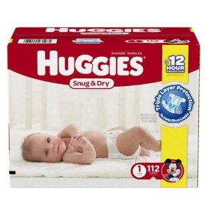 112张 Huggies Snug & Dry 1号纸尿布