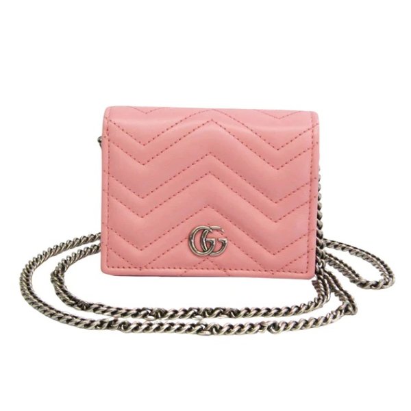gg marmont leather wallet (pre-owned)
