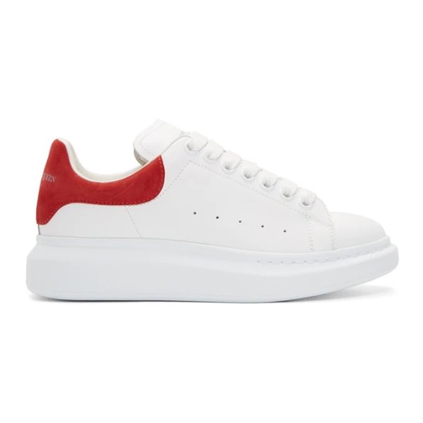 - White & Red Oversized Sneakers