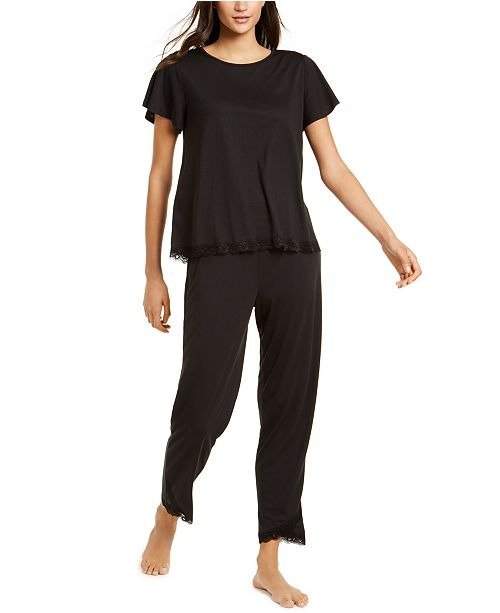 Lace-Trim Pajamas Set, Created For Macy's