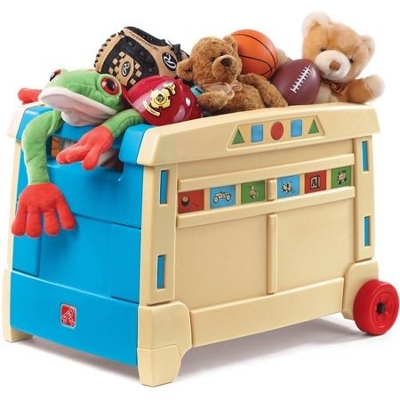Lift & Roll Kids Toy Box and Organizer Storage Set