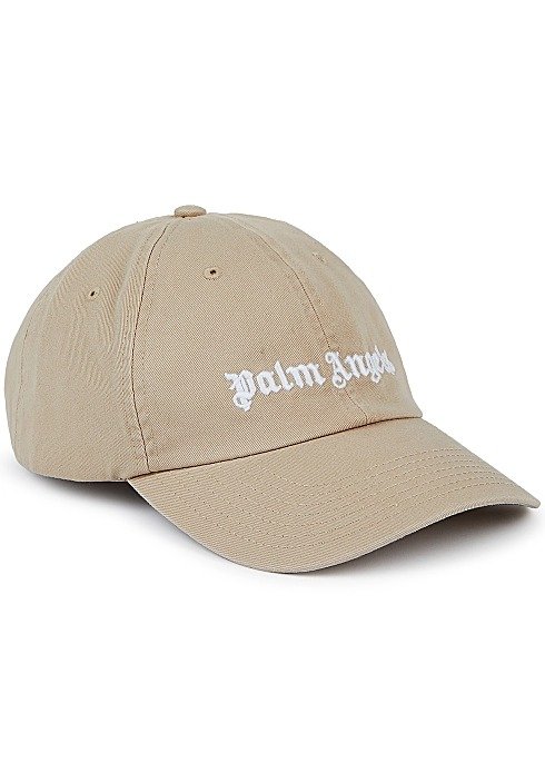 Sand logo-embroidered cotton cap