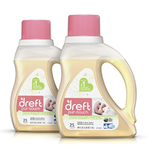 Dreft purtouch Baby Liquid HE Laundry Detergent, Hypoallergenic and Plant-based, 80 oz (2 pack, 40 oz each)