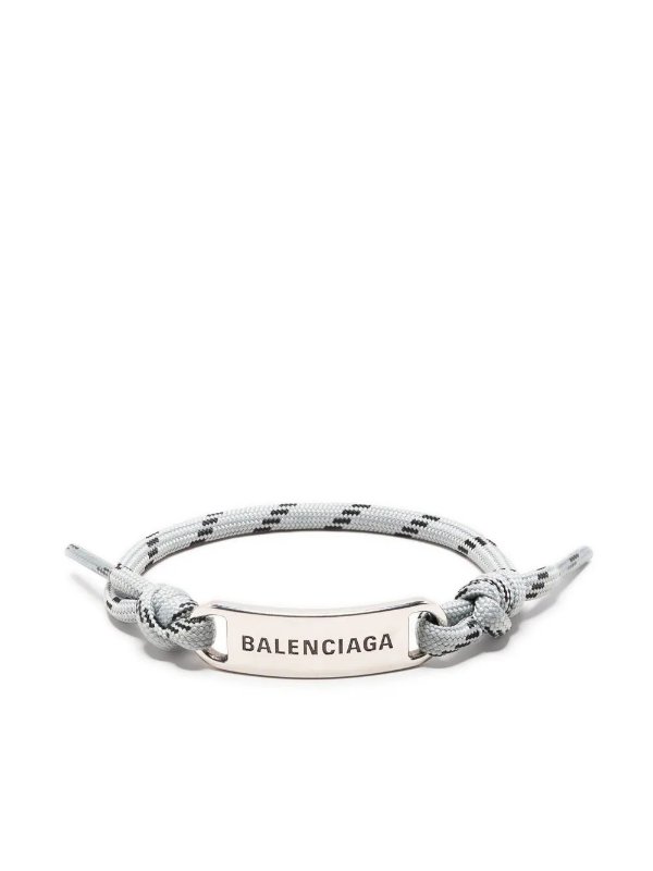 logo-engraved plate bracelet