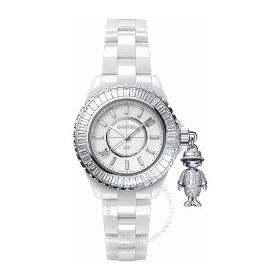 J12 Acte II Quartz Diamond White Dial Ladies Watch H6501