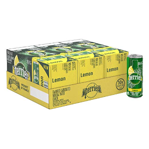 Ending Soon: Perrier Lemon Flavored Carbonated Mineral Water, Slim Cans, 8.45 Fl Oz, Pack of 30