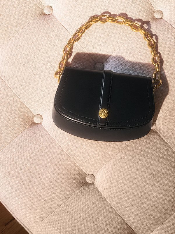 Black Blair Chain Handle Shoulder Bag | CHARLES &amp; KEITH