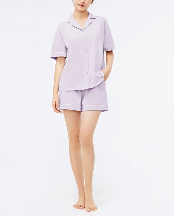 Cool Feeling Cotton Short- Sleeve Pajama Set – Aimer