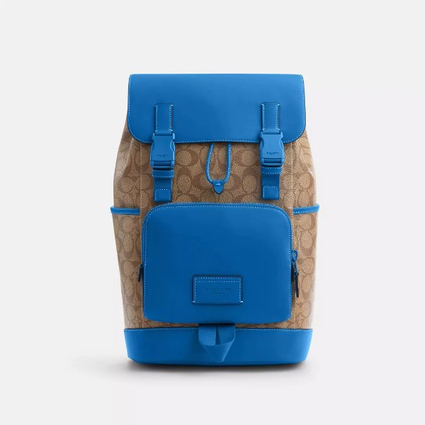 track backpack in colorblock signature canvas