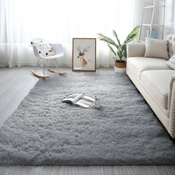 Nordic Silk Wool Carpet Living Room Sofa Coffee Table Blanket Bedroom Bedside Soft Full Room Plush Floor Mat - Home & Kitchen - Temu