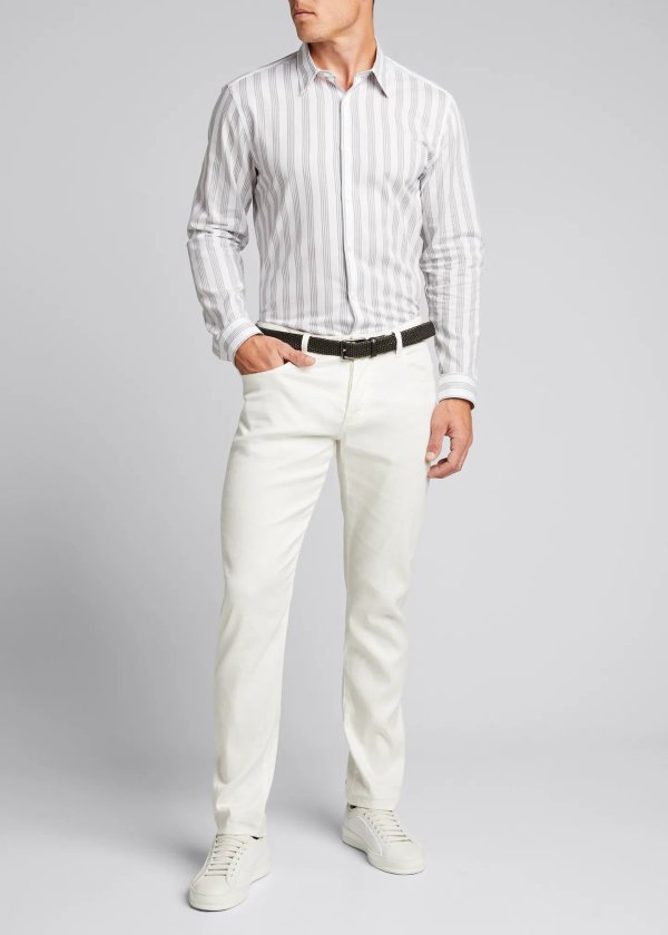 Men's Tait Striped Cotton Sport Shirt