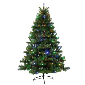 Holiday Living 6.5-ft Pre-Lit Seneca Pine Artificial Christmas Tree with Color Changing LED Lights