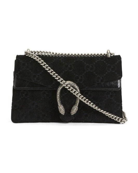 Made In Italy Leather Velvet Signature Logo Dionysus Shoulder Bag | Handbags | Marshalls