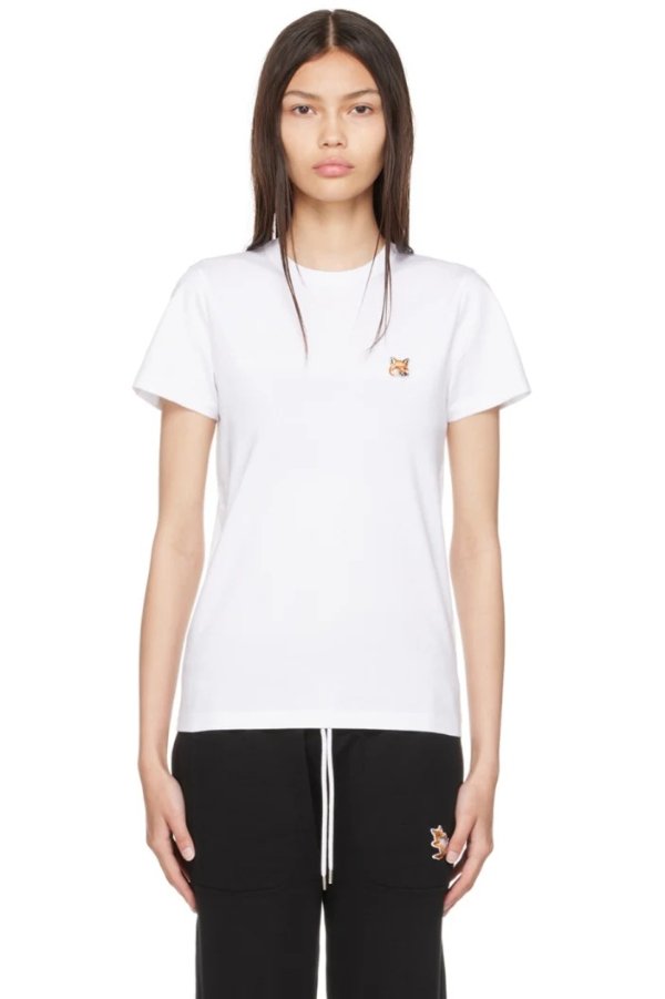 White Fox Head T-Shirt