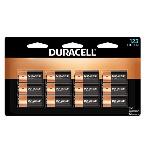 123 High Power Lithium Batteries - 12 Count