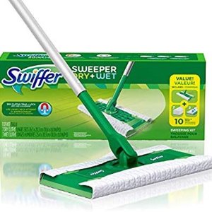 Swiffer Sweeper Dry and Wet Floor Mopping and Cleaning Starter Kit