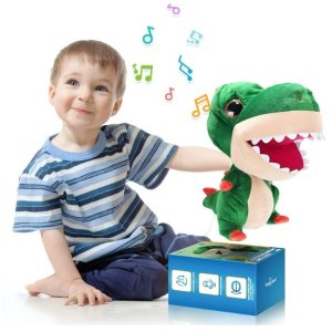 EagleStone Dinosaur Stuffed Animals Musical Hand Puppet Toys for Kids