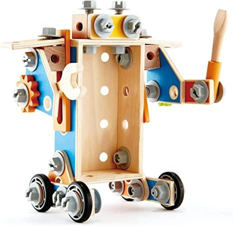 木制机器人拼搭玩具