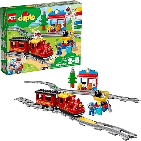 Steam Train Building Kit (59 Piece), Multicolor