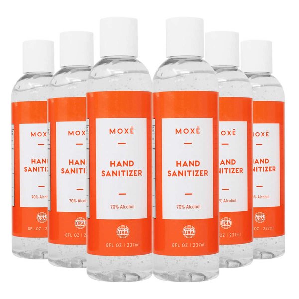 Moxe Hand Sanitizer, Unscented, 8 fl oz, 6-count