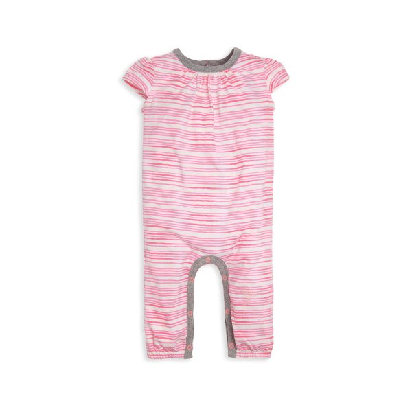Watercolor Stripe On the Road Organic Baby Jumpsuit