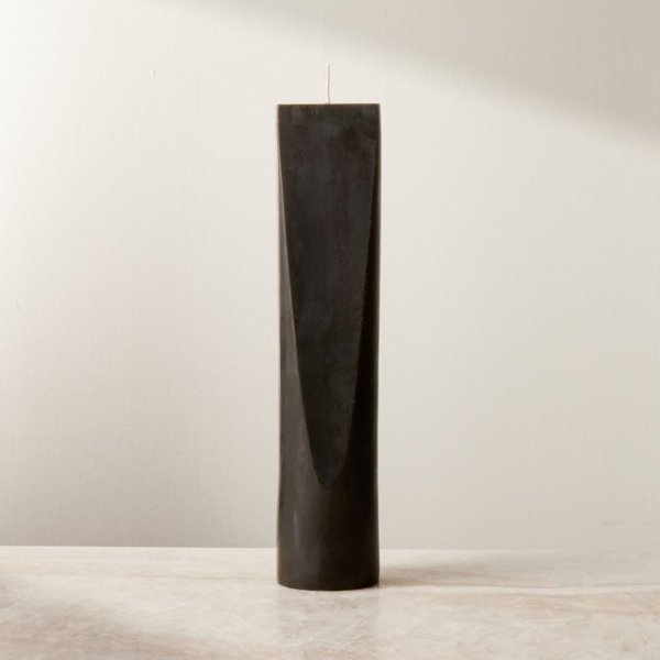 Benson Black Pillar Candle 12"