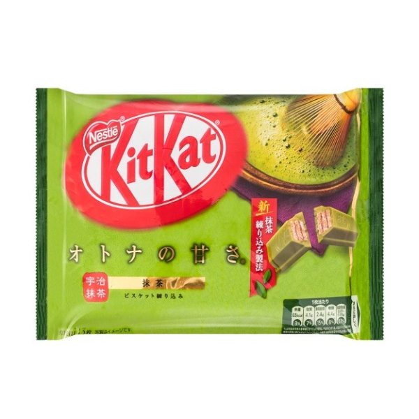 日本NESTLE雀巢 KitKat 夹心威化巧克力 抹茶味 13枚入 146.9g