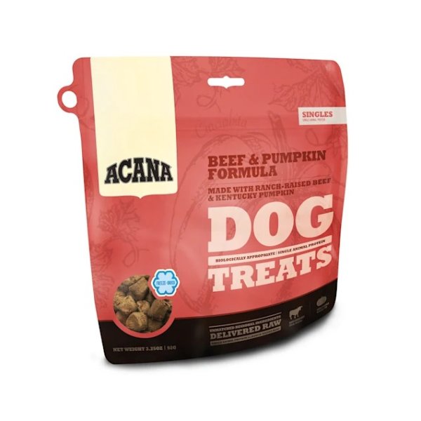 ACANA Singles Freeze-Dried Beef and Pumpkin Dog Treats, 3.25 oz. | Petco