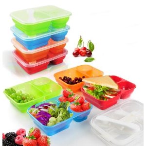 Premium Happy Lunch Boxes with Spoon and Fork @ Amazon