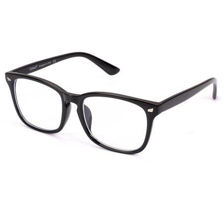 Blue Light Blocking Computer Glasses for UV420 Protection Anti Eyestrain Headaches, Black Classic Frame Unisex(Men/Women) Eyewear