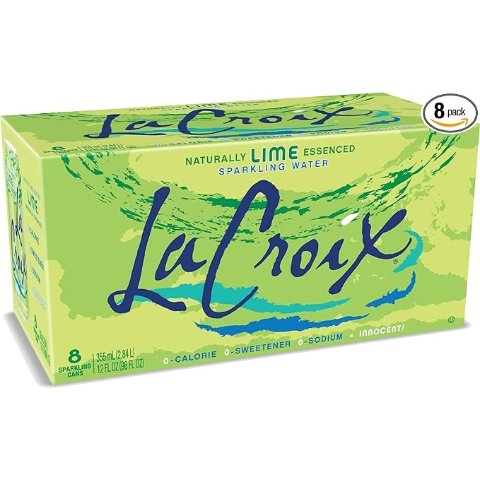 LaCroix 无糖零卡汽泡水12 Oz 8罐 青柠口味