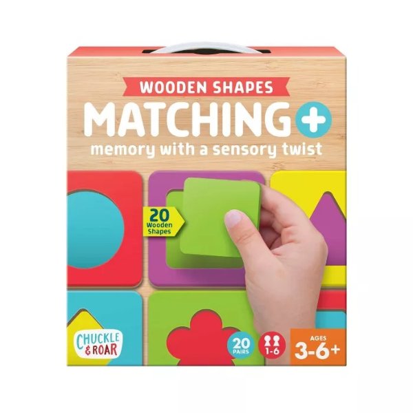 Chuckle &#38; Roar Matching + Wooden Sensory Kids Game