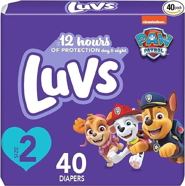 Diapers - Size 2, 40 Count, Paw Patrol Disposable Baby Diapers
