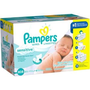 帮宝适Pampers Sensitive 低敏感性婴儿湿巾（808抽）