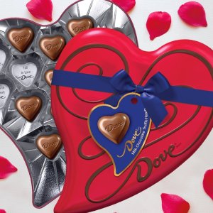 DOVE Valentine's Milk Chocolate Truffles Candy Heart Gift Box 6.5-Ounce 18-Piece