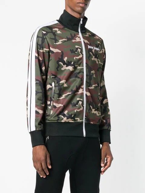 Palm Angelscamouflage-print zipped jacket