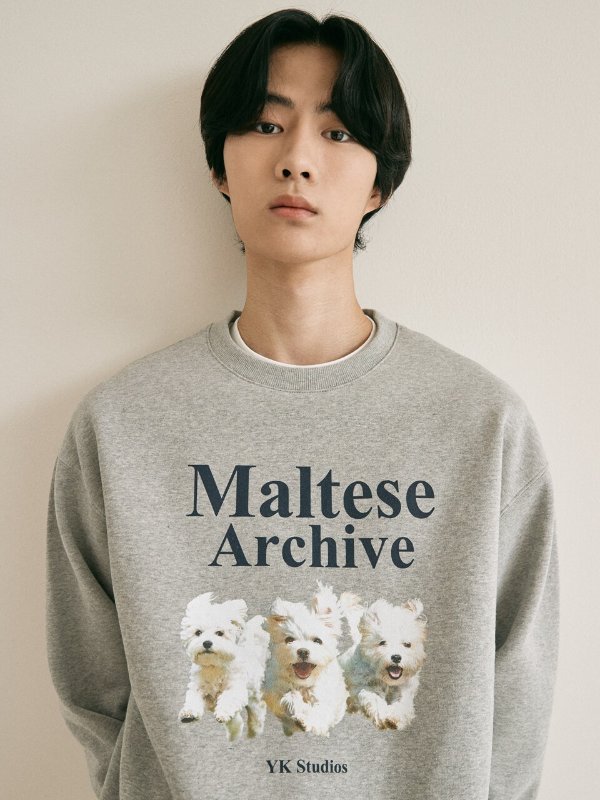 Maltese Archive Sweatshirt_Grey