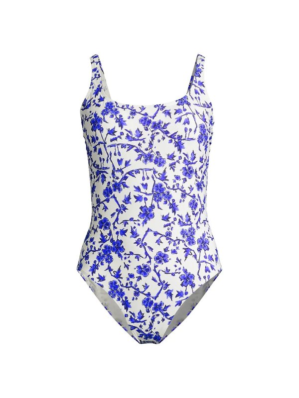 Printed One-Piece Tank Swimsuit