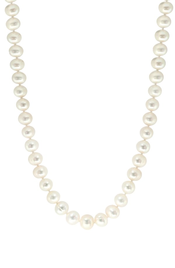 Sterling Silver 10mm Freshwater Pearl Necklace