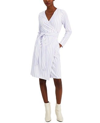 Women's Long-Sleeve Wrap Dress, Created for Macy's
