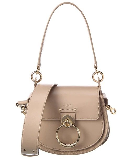 Chloe Tess Small Leather & Suede Shoulder Bag
