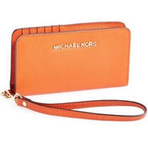  MICHAEL Michael Kors Saffiano Leather Tech Wristlet