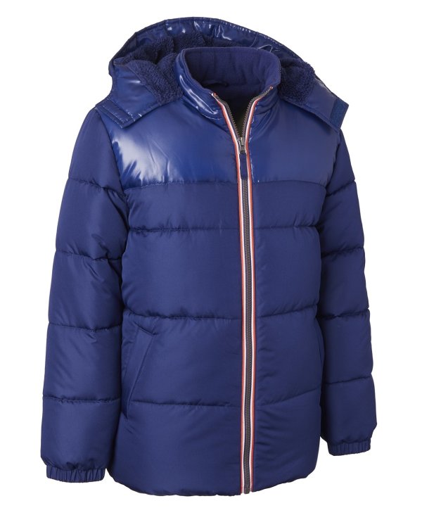 Big Boys Hooded Puffer Jacket With Hat