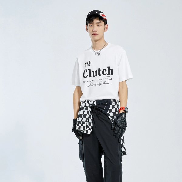 Super Speed Clutch Short Sleeve T-shirt | Peacebird Men Fashion