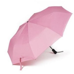 Oak Leaf Auto Open/Close Compact Travel Umbrella Pink