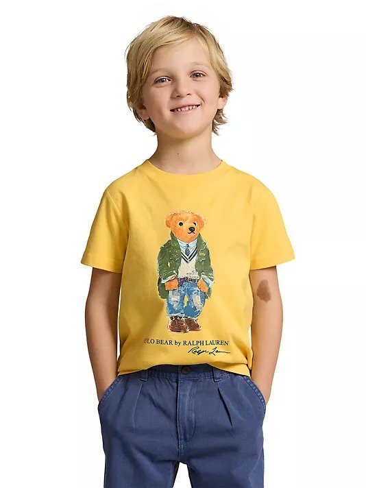Little Boy's & Boy's Polo Bear Crewneck T-Shirt
